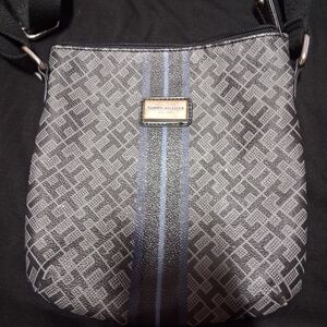 Tommy Hilfiger Gray and Black Crossbody Bag
